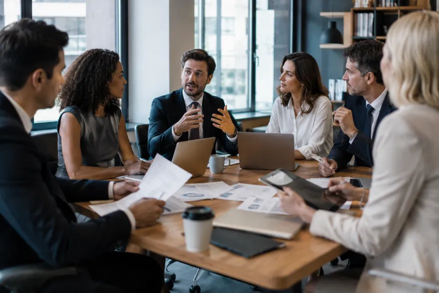 Reunião estratégica de gestão de riscos