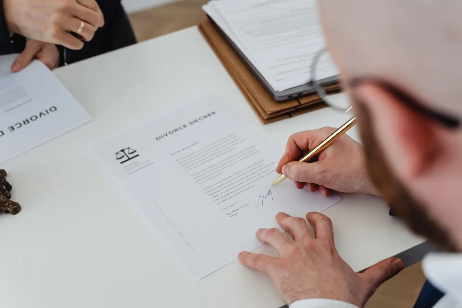 Assinatura de um contrato