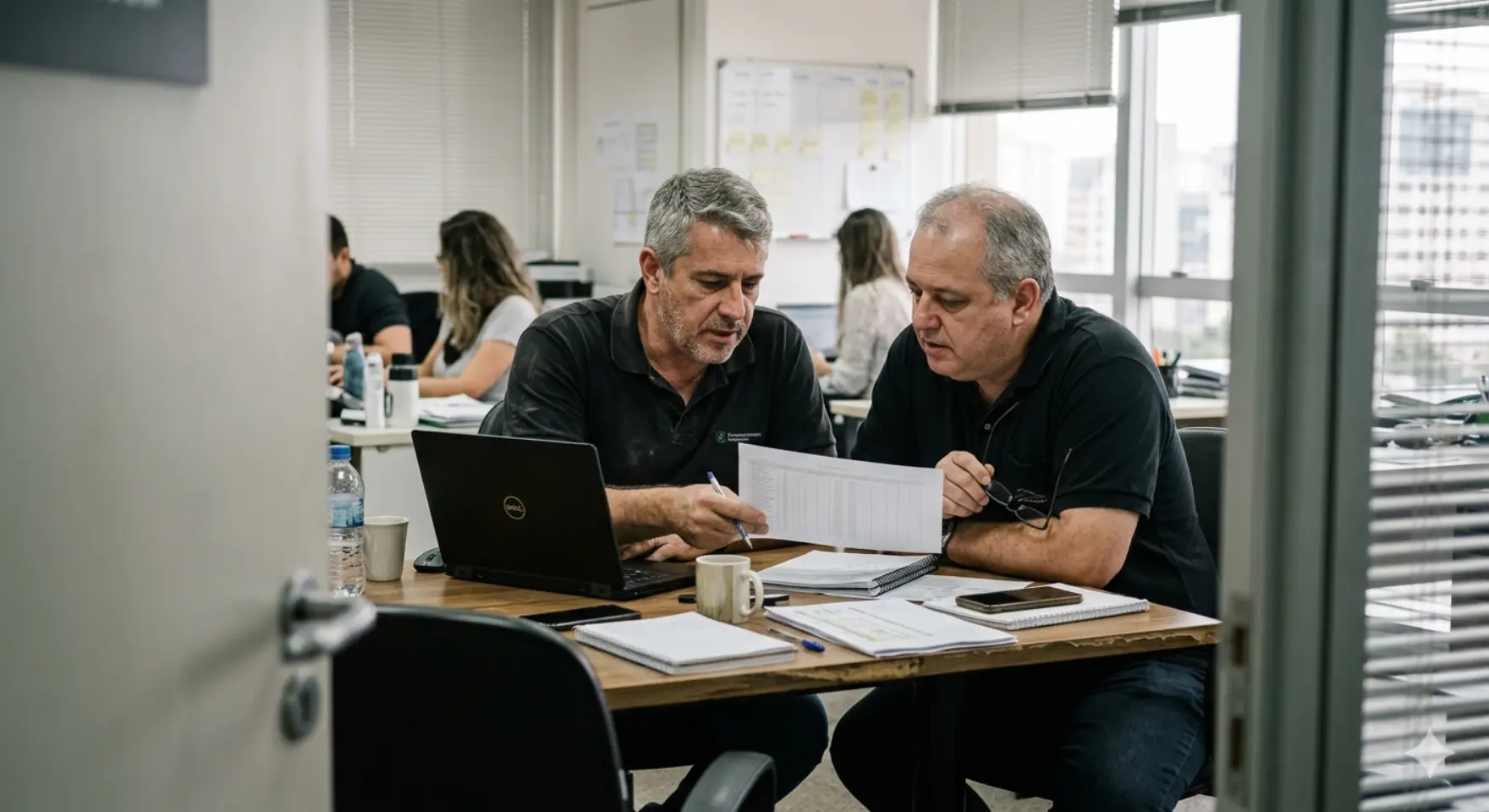 Executivos em reunião de trabalho